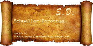 Schneller Dorottya névjegykártya